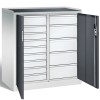 Tool cabinet with revolving doors - 14 drawers (Classic)